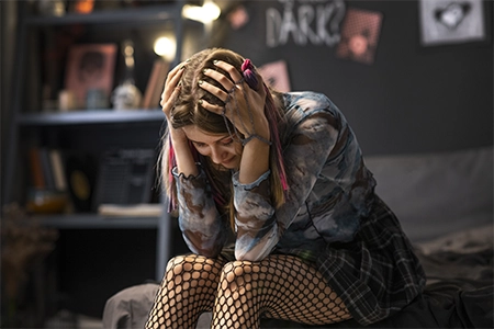 jovem em desespero